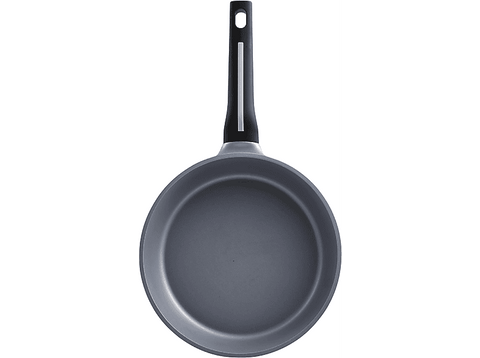 Sartén - Bergner Bistro Grey SG6421, 20x5.5 cm, Aluminio fundido, Inducción, Mango ergonómico, Negro