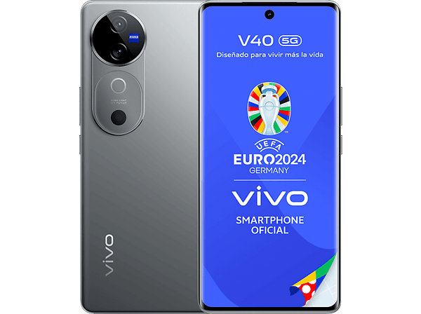 Móvil - vivo V40, Plata, 6.78" AMOLED, 512 GB, 12 GB RAM, Qualcomm Snapdragon® 7Gen3 , 5500 mAh, Android