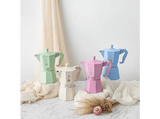 Cafetera tradicional - Bialetti Moka Exclusive, Aluminio, Hasta 3 tazas, Verde menta