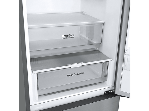 Frigorífico combi - LG GBV22NCBPY, No Frost, 203 cm, 387 l, DoorCooling™, FRESHConverter™, Inox antihuellas