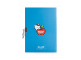 Libreta - Sherwood Hello Kitty, 240 hojas, Cierre con candado, Tapas duras con acabado en tela
