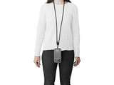 Cordón para móvil - Panda Lanyard, 1.2m Cable, USB-C, Goma, Carga rápida, 60W, Negro