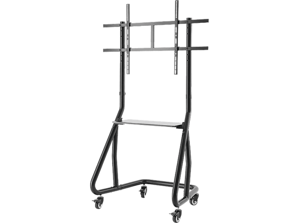 Soporte monitor - Hama Holder, De 13" a 35", Con 1 Brazo, Con ruedas, Inclinación +35°/-35°, Giro 180°, Hasta 15kg, Negro