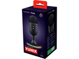 Micrófono - Trust GXT 234 Yunix, USB, 100 - 16000 Hz, Alámbrico,Iluminación RGB, Negro
