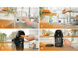 Cafetera de cápsulas - Bosch Tassimo Style TAS112E, 3.3 bar, 0.7 l, 1.400 W, Intellibrew, Tamaño Compacto, Sostenible, Negro