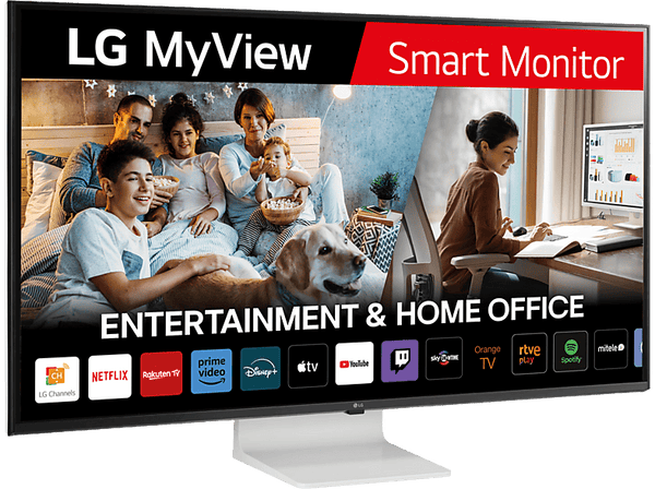 Monitor - LG 43SQ700S-WA, 43" UHD 4K, 60Hz, 15 ms, Smart Monitor, IPS, USB-C, HDR10, webOS 22, Blanco