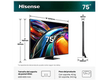 TV RGB Mini LED 75 - Hisense 75UR9S, UHD 4K, Quad Core / MT9655, Hi-View AI Engine RGB, Tuned by Devialet, Anti Reflejo, Negro