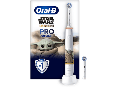 Cepillo eléctrico - Oral-B Pro Junior Star Wars, A partir de 6 años, Sensor de presión, 3 modos