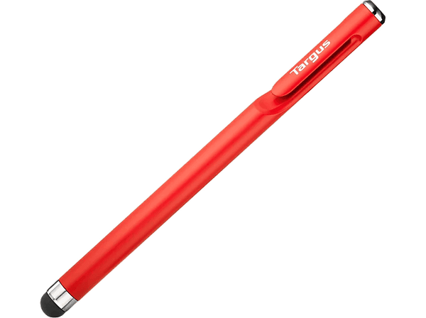 Lápiz óptico - Targus AMM16501AMGL, Antimicrobiano, Táctil, Clip de bolsillo, Para tablets y smartphones, Rojo