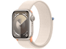 Apple Watch Series 9 (2023), GPS, 41 mm, Gesto de doble toque, Caja de aluminio blanco estrella, Correa Sport Loop blanco estrella