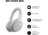 Auriculares inalámbricos - Sony WH-1000XM4C, Noise Cancelling, 34h, Hi-Res, HD Noise Cancelling Processor QN1, Conexión multipunto, iOS/Android, Plata