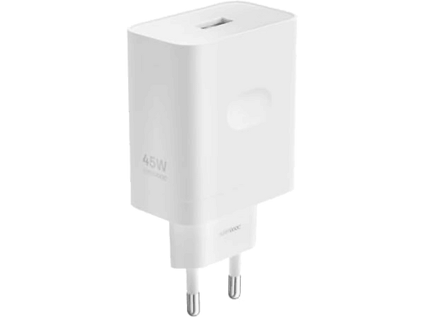 Cargador - Oppo SUPERVOOC 45W, Universal, Blanco