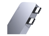 Hub - Baseus UltraJoy Series 6 en 1, Conexión Tipo C, Transferencia ultrarrápida 40 Gbps, Universal, Gris espacial