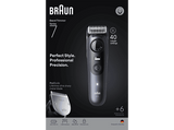 Barbero - Braun Series 7 BT7520, 6 accesorios para barba, 40 ajustes de longitud, Bloqueo de precisión, Lámina ProBlade, Wet&Dry, Azul