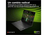 Portátil gaming - HP OMEN 16-am0026ns, 16 WQXGA, Intel® Core™ Ultra 7 255H, 32GB RAM, 1TB SSD, GeForce RTX™ 5070, Sin sistema operativo