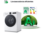 Lavadora secadora - LG W4X7016TLS, 11 kg, 6 kg, Selector LCD, Autodosificación, Blanco