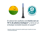 Recambio para cepillo dental - Philips Sonicare Premium Gum HX9053/88, Pack 2+1, Cuidado encias, Control antiplaca, Suave, Negro