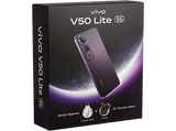 Móvil - vivo V50 Lite, Phantom Black, 256 GB, 8 GB RAM, 6.77 AMOLED, MediaTek Dimensity 6300, 6500mAh, Incluye Cargador+Auriculares