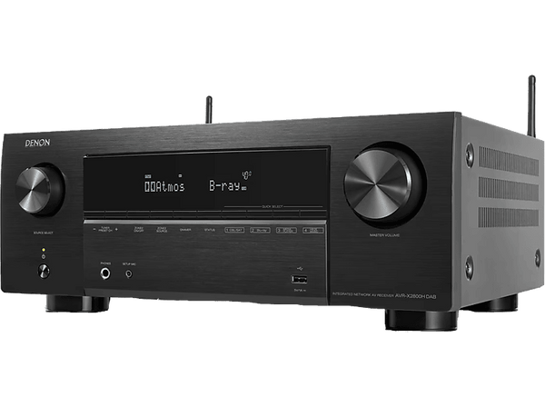 Receptor AV - DENON AVR-X2800H, 7.2 Canales, Dolby Atmos, 8K, Hasta 185 W, Bluetooth, Negro