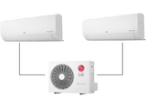 Aire acondicionado Split 2 x 1 - LG 2X1PLUS912, 3526 fg/h, Gold Fin™, ThinQ™ Blanco