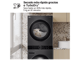 Lavadora secadora - LG WT1716BBF, Torre de lavado 17/16 kg, TurboWash™, Smart Pairing™, Inox grafito