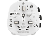 Adaptador enchufe - Hama World Travel Pro Light, 3 clavijas, Universal, 250 V, Blanco