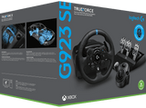 Volante - Logitech G G923 + Palanca de cambios Force Shifter, Force Feedback Trueforce, XBOX-PC, Pedales personalizables, USB, 6 velocidades, Negro