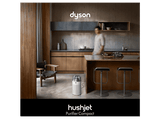 Purificador de aire - Dyson HushJet™, Carbón Activado y Filtro 360, Compacto y potente, Blanco/Plata