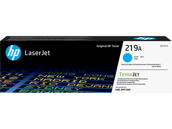 Tóner- HP 219A Laserjet, Aproximadamente 1200 páginas, HP Planet Partners, Cian