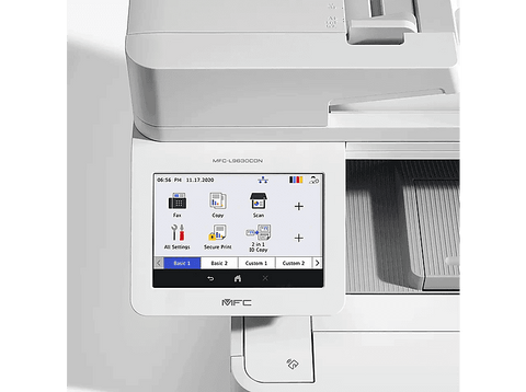 Impresora multifunción - Brother MFCL9630CDN, Láser Color, 40 ppm, Pantalla táctil, A4, Blanco