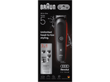 Afeitadora multifunción - Braun Todo En Uno Series 5 AIO5520, Kit De Styling 7 en 1, Lámina Afilada, 14 Longitudes, Barba, Pelo y Cuerpo, Negro mate