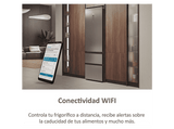 Frigorífico combi - Haier HTW7620ANMG 3D 60 Series 7 Pro, No Frost, 205 cm, 414 l, Wi-Fi, Cajones Direct Access, Inox