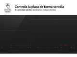 Placa inducción - LG CI5Z2421BN, 3 zonas, Zona grande de 32 cm,  Stop&Go, ThinQ™, Negro