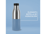 Botella - Tefal Bludrop N3110710, O,5 l, Acero Inox, Bebidas calientes 12hs, Bebidas frías 24hs, Quick Press, Azul