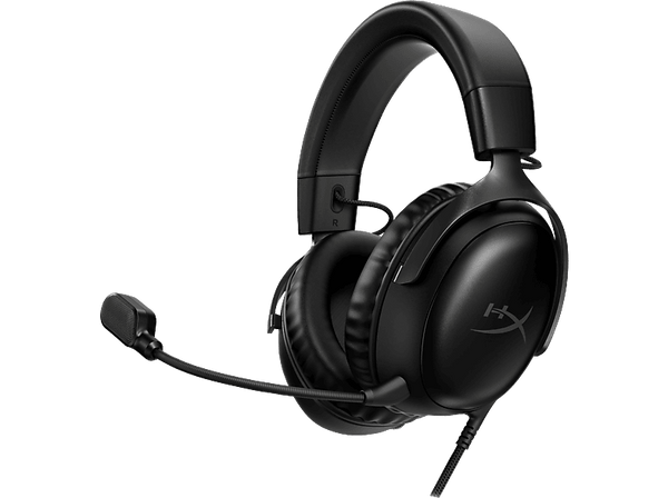 Auriculares gaming - HyperX Cloud III, Con cable, Audio espacial DTS®, Compatible PS5, XBOX Series X|S, Switch, Mac y móviles, Negro