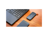 Disco duro SSD externo 480GB - SanDisk Portable SSD, Portátil, USB 3.2 Gen 2, Lectura de hasta 520 MB/s, Gancho de goma, Gris