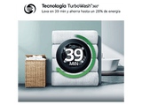 Lavadora carga frontal - LG F2X50S8TLB, 8 kg, 1200 rpm, 12 programas, AI Wash™, TurboWash™ 360°, Clase A-30%, Blanco