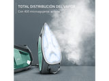 Centro de planchado - Rowenta VR9034, 2800 w, 550 g/min, 7.5 bar, 1.8 L, Microsteam 400HD Laser, verde