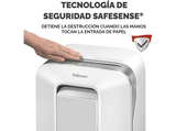 Destructora de papel - Fellowes  LX201, Tecnología Intellibar™, Blanco
