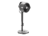 Ventilador de pie - Shark FlexBreeze Pro Mist, 36W, 5 Velocidades, 2 Modos SmartBreeze, Modo Sobremesa, 20m Alcance, Interior/exterior, Gris antracita