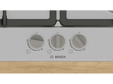 Placa de gas - Bosch PGC6B5K90, 3 zonas, 28 cm zona grande, Gas natural, 58.2 cm, Acero inoxidable