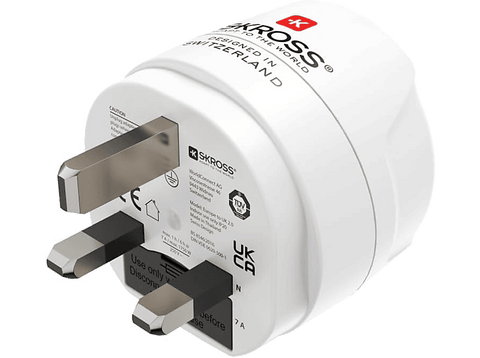 Adaptador de viaje - Hama 00223483, Adaptador EU-UK, Blanco