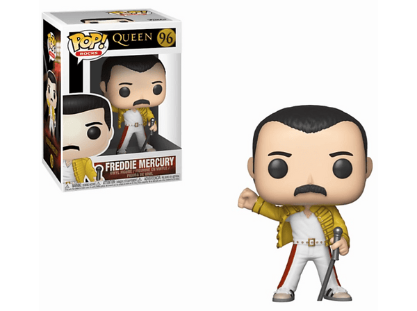Figura Funko Pop! - Queen Freddy Mercury Wembley 1986, 10 cm, Multicolor