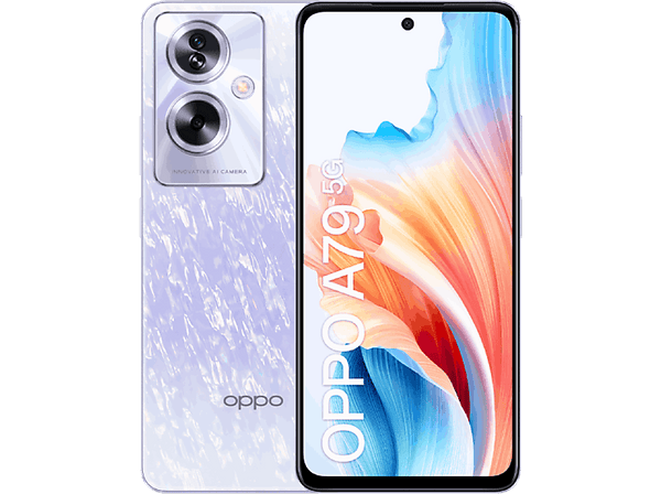 Móvil - Oppo A79, Lila, 256 GB, 8GB, 6.72" FHD+, MediaTek Dimensity 6020, 5000 mAh, Android