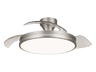Ventilador de techo - Philips Atlas, 35 W, 6 Velocidades, Aspas retráctiles, 106 cm, 4500 lúmenes regulables, Mando a distancia, Níquel Mate