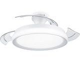 Ventilador de techo - Bliss 35+28 W, Luz LED, Mando a distancia, Aspas Plegables, Blanco