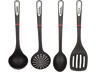 Set utensilios cocina - Tefal Ingenio Premium K206S414, Cuchara, Cuchara colador, Espátula, Cucharón, Sin PBA, Negro