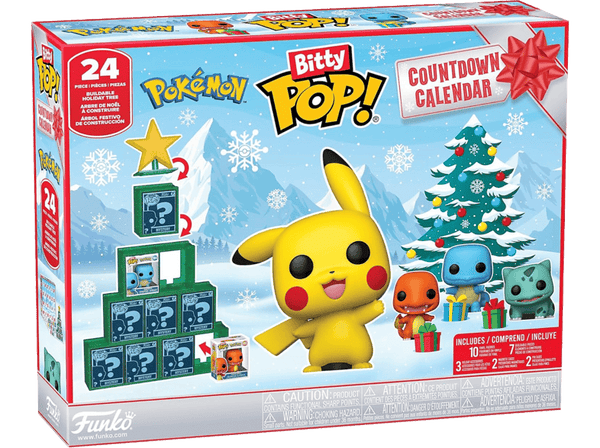 Figura Funko Pop! - Funko Countdown Calendar: Pokemon, 2.5 cm, 24 piezas, Vinilo