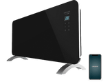 Convector - Cecotec Ready Warm 6770 Crystal Connection, 2000 W, LED, Placa decristal, Wi-Fi, Negro