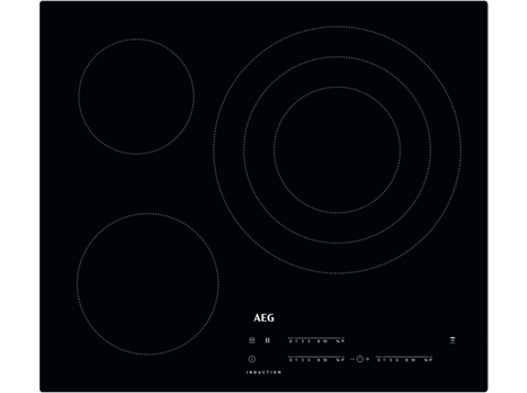Placa inducción - AEG IKB63401CB, 3 zonas, Zona Flex, Función PowerBoost, 60 cm, Negro
